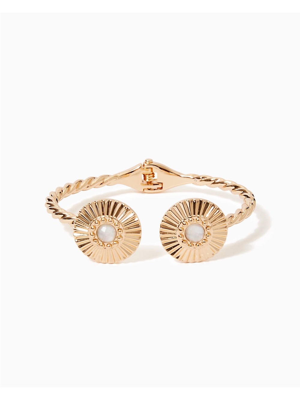 NEW Tropical Twist Bracelet gold sunburst hinged twist Lilly Pulitzer jewelry